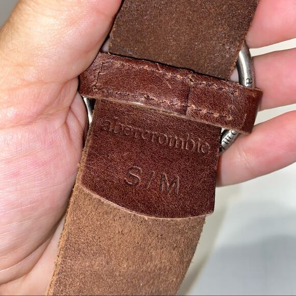 ABERCROMBIE beaded leather belt S - Picture 2 of 5